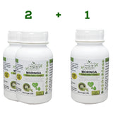 Pure Organic Moringa Capsules x 120 with added Turmeric - Image #2