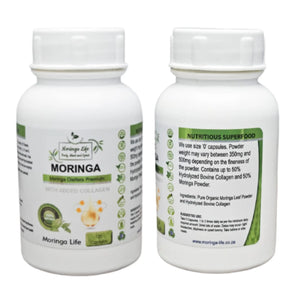 Pure Organic Moringa Capsules x 120 with added Collagen - Image #5