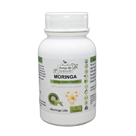 Pure Organic Moringa Capsules x 120 with added Collagen - Image #5
