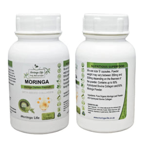 Moringa Capsules x 120 with added Collagen - Moringa Life