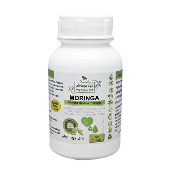 Moringa Capsules x 120 with added Turmeric - Moringa Life